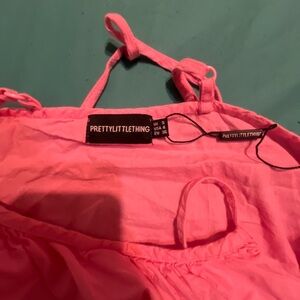 PrettyLittleThing Bright Pink Strappy Dress